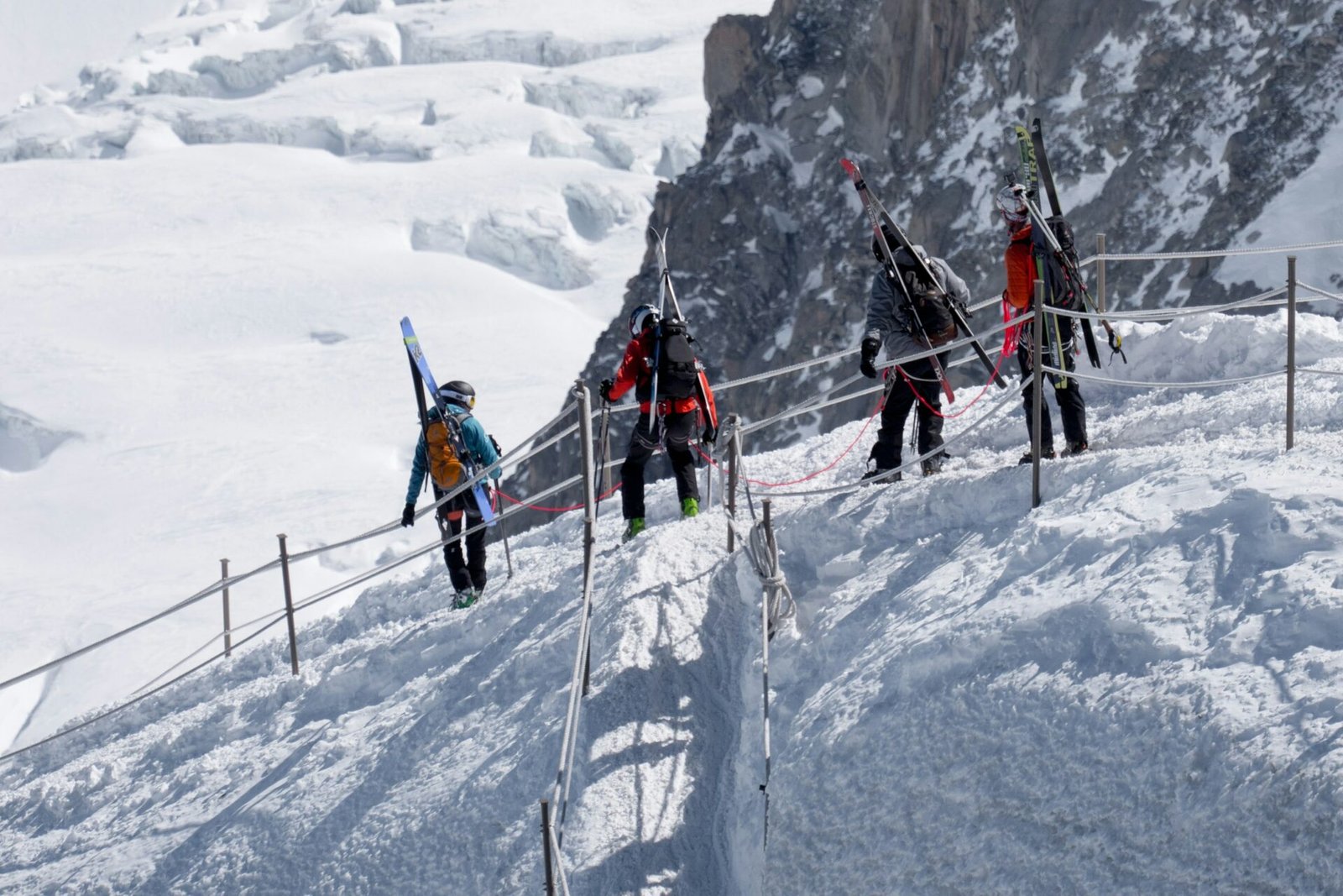 Aiguille-du-Midi-Gletsjer-Frankrijk-Chamonix-Vallee-Blance-Tourskien